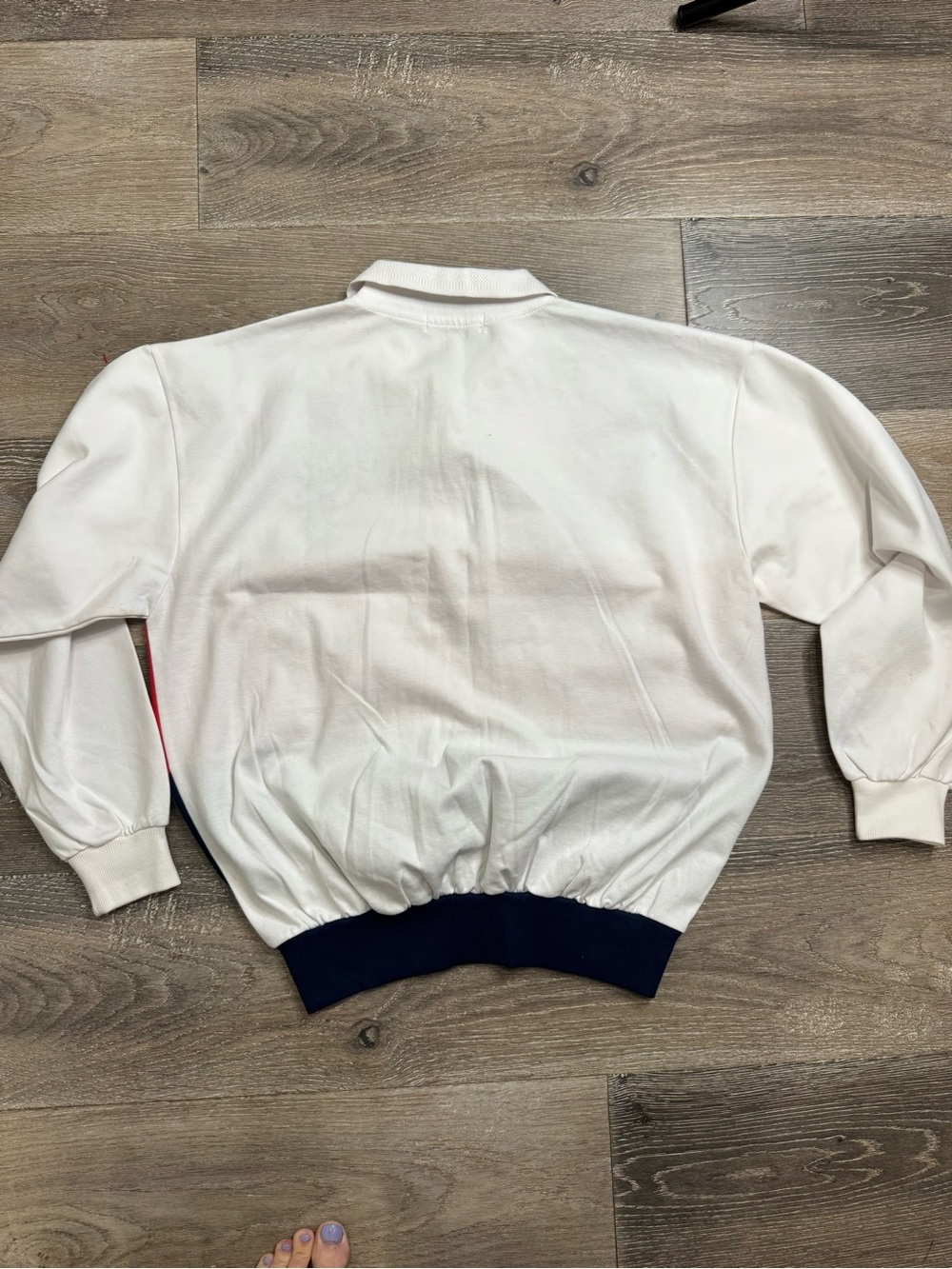 Black & Black Colorblock Rugby Pullover - White/Red/Navy 1080 - Picture 2 of 5